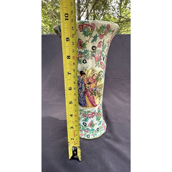 Stunning 10” Antique French Artist Signed Asian Style Vase Amazing Color! -S1 - Picture 7 of 11
